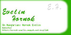 evelin hornok business card